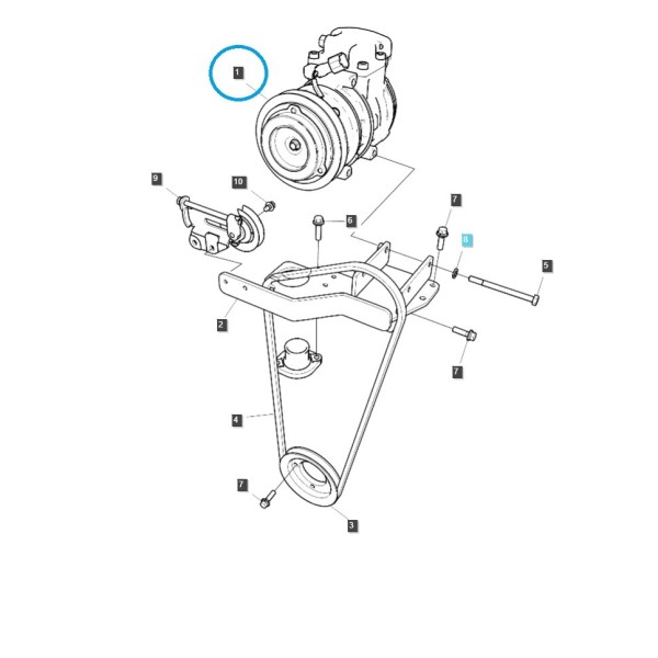 AC Compressor / TRG865 / LS Tractor / 40351224