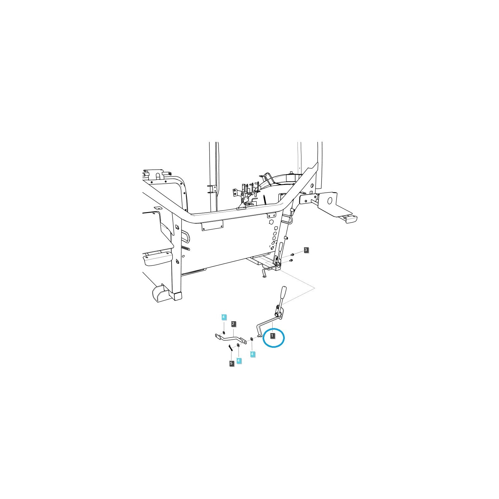Levier de levage hydraulique externe TRG825 / MT5.73 / Tracteur LS / 40569671