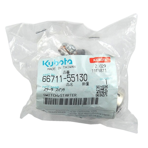 Stacyjka, 66711-55130, Kubota, B20, B1500, B1702, B1902, B1502, B7001, B8200, B9200, XB-1