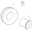 Rueda completa G490 / Tractor LS MT1 / 40389934