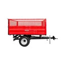 Przyczepa rolnicza jednoosiowa 2.5T z kiprem i nadstawkami z siatki 4FARMER | Traktor.com.pl