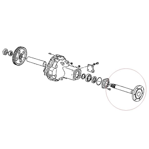 Eje del cubo de la rueda 32400-27110 TC422-27112 Kubota L245 L2350 L2500 L2501 L2800 L2808 L3000 L3200 L3400 L3408 L37