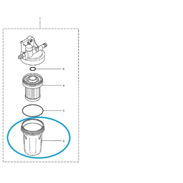 Carcasa del filtro de combustible / LS i28 / i36 / J23HST / J27HST / R28i / R38i / J23 / J27 / 40224977