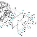 Charnière de lunette arrière de cabine / TRG862 / U60 / U50 / PLUS70 / PLUS80 / PLUS90 / U43 / PLUS100 / TR-N / 40008356