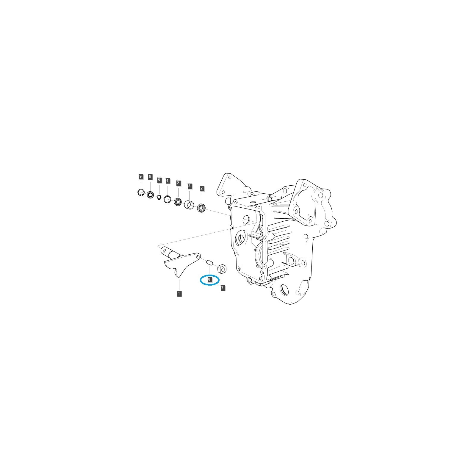 Cale, goupille de verrouillage / LS MT1.25 / Tracteur LS / 40341808