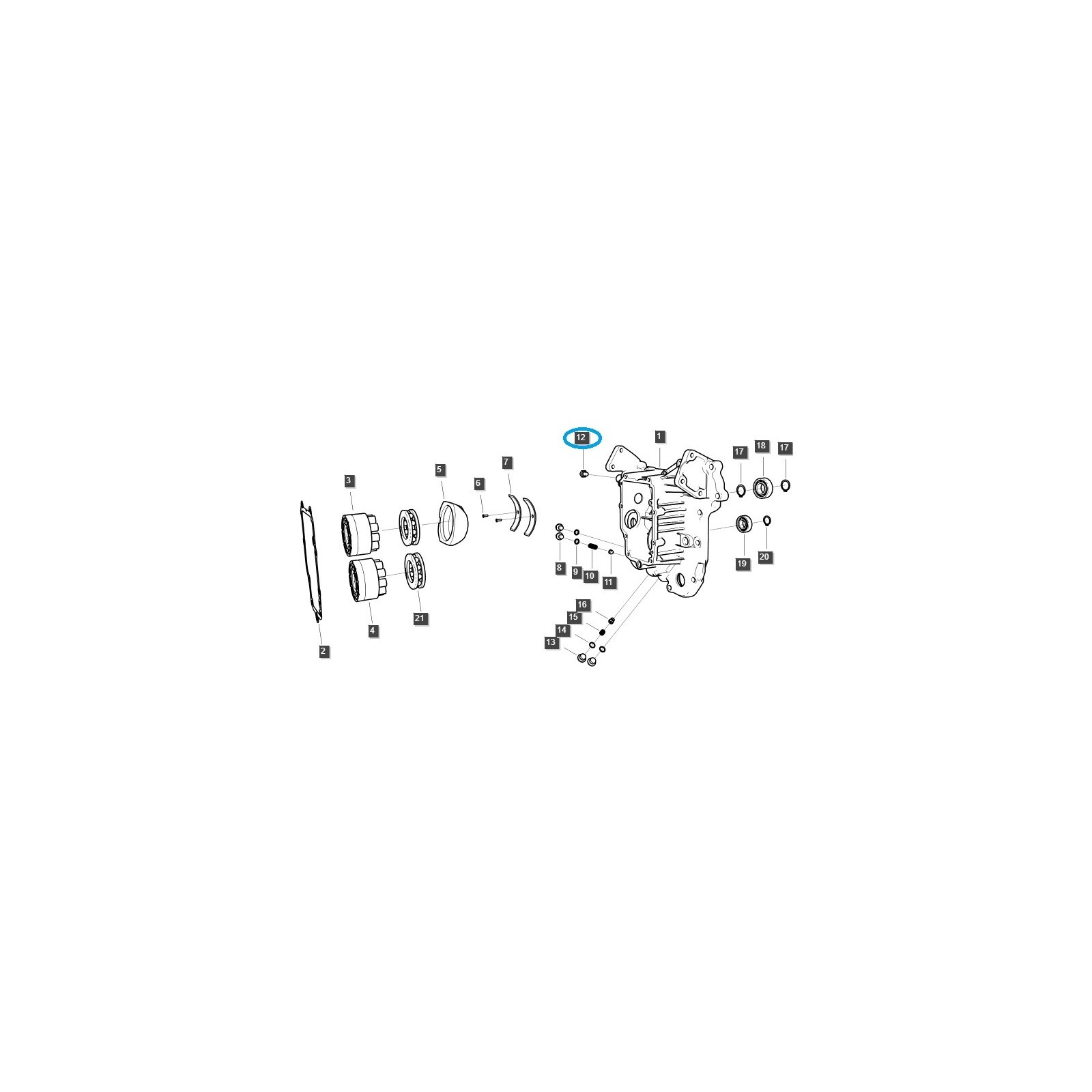 Zaslepovací zátka 4WD / TRG270 / traktor LS 40349337
