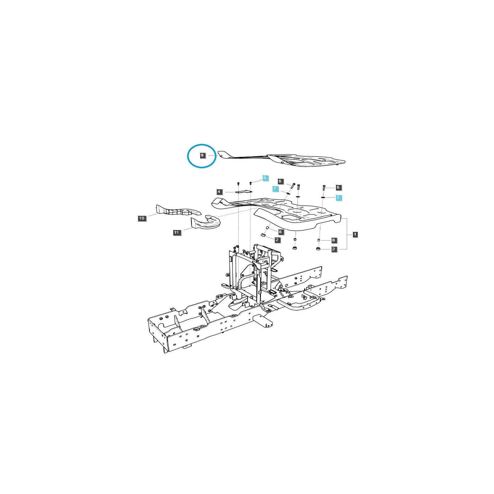 Gumové rohože TRG840 MT1.25 / Traktor LS / 40338118
