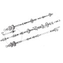 Eje de caja de cambios 383 mm 34200-21517 13T 22T 17T 26T 10T Kubota L2000 6-18-102-04