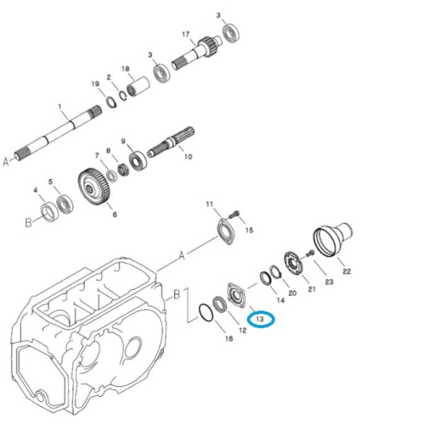 PTO Shaft Housing / TRG280/ LS Tractor No. 40010163