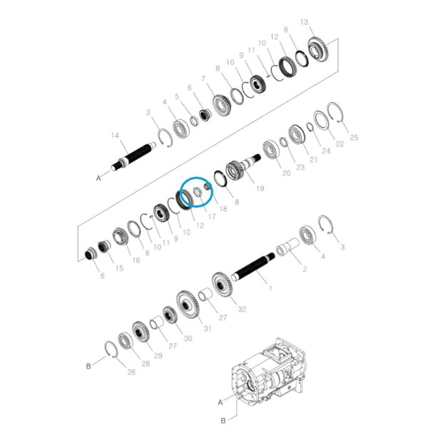 Sicherungsmutter M35x1,5x12L / A1287079 / TRG285 / LS Traktor / 40009936