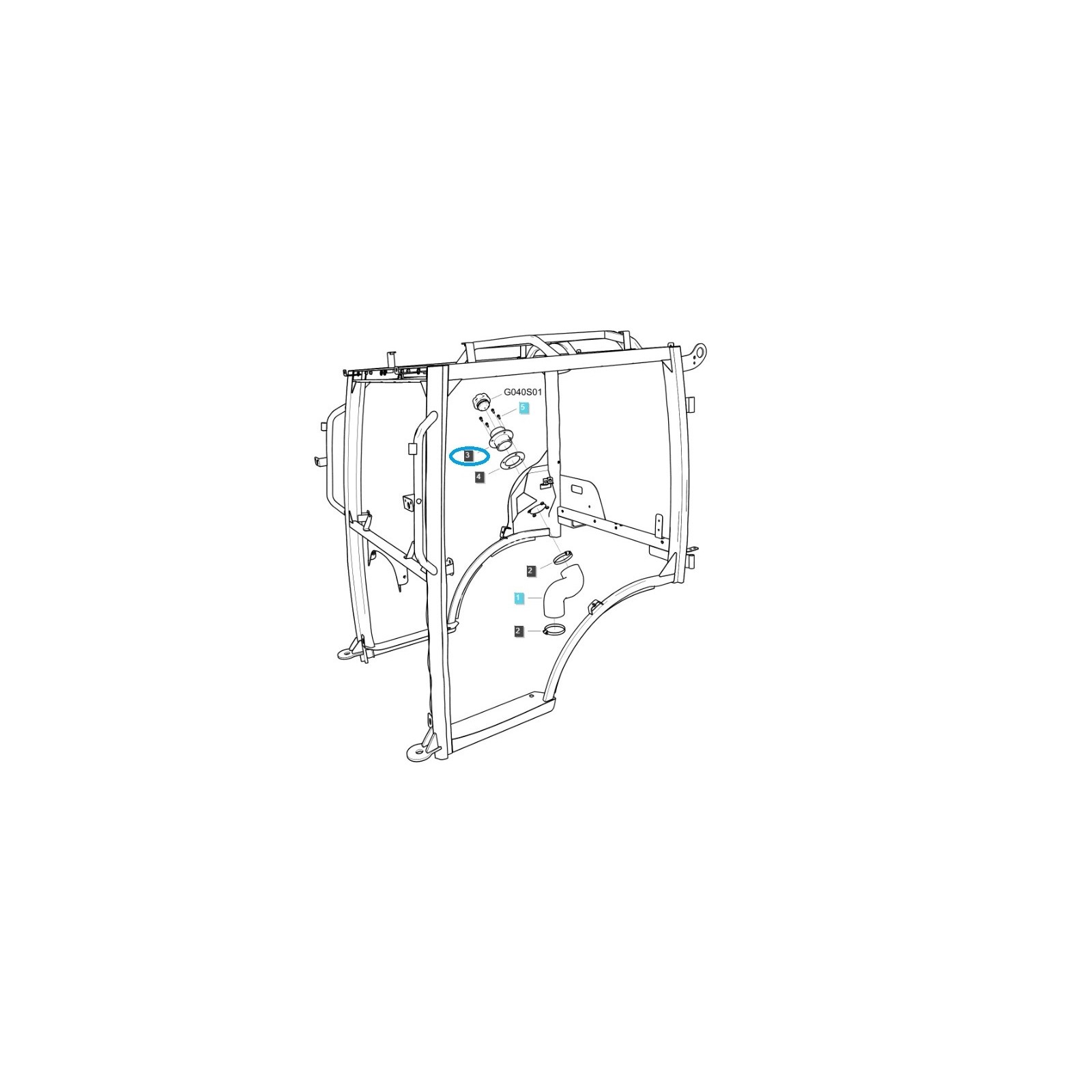 Prowadnica wlewu paliwa / LS MT1.25 / TRG040 / LS Tractor / nr 40374714 | Traktor.com.pl