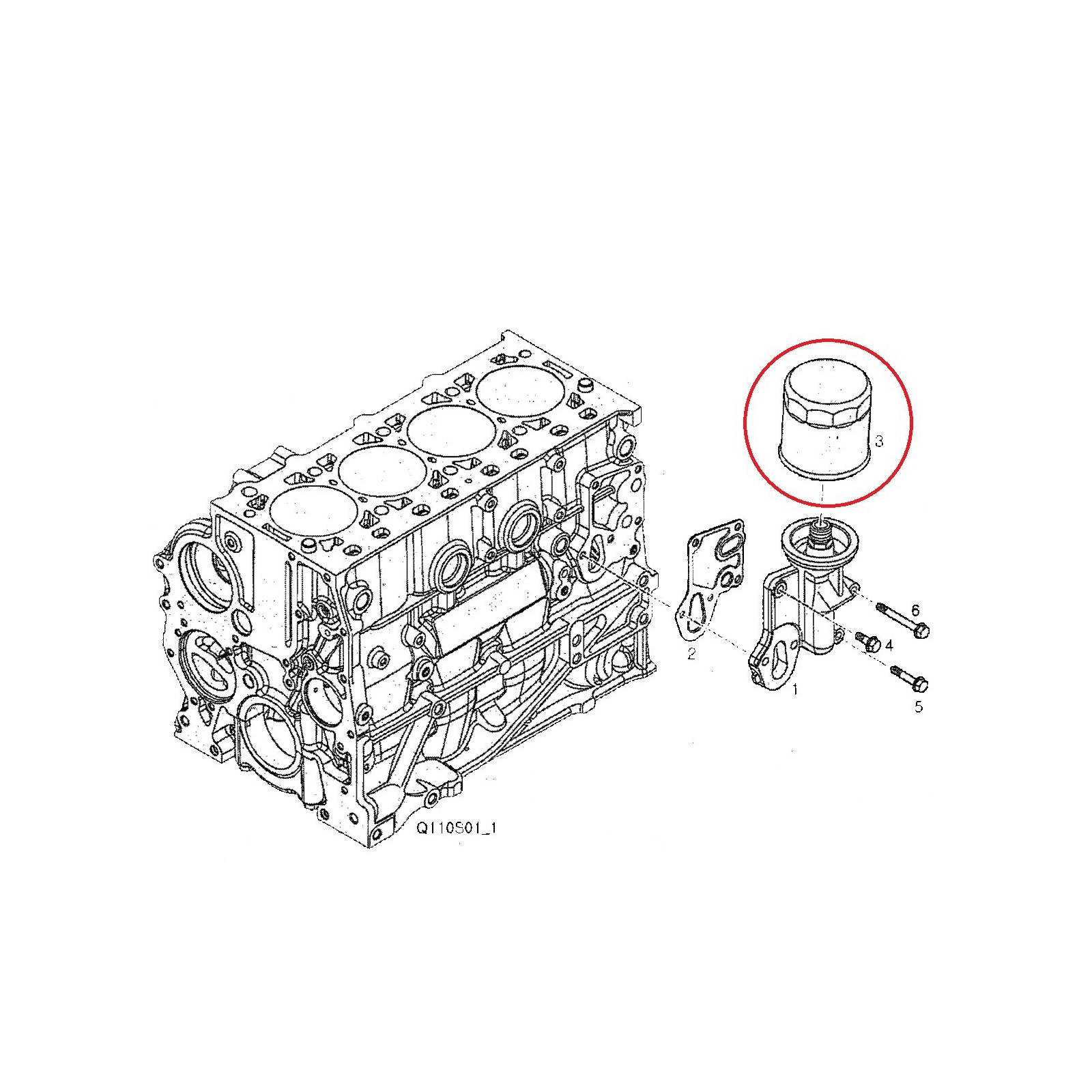 Engine oil filter 504182851 / LS PLUS70 / LS PLUS80 / LS PLUS90 / LS Tractor / 40199026