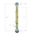 Tendeur, Cat 2, Cat II, 450 mm, 680 mm M30 x 3