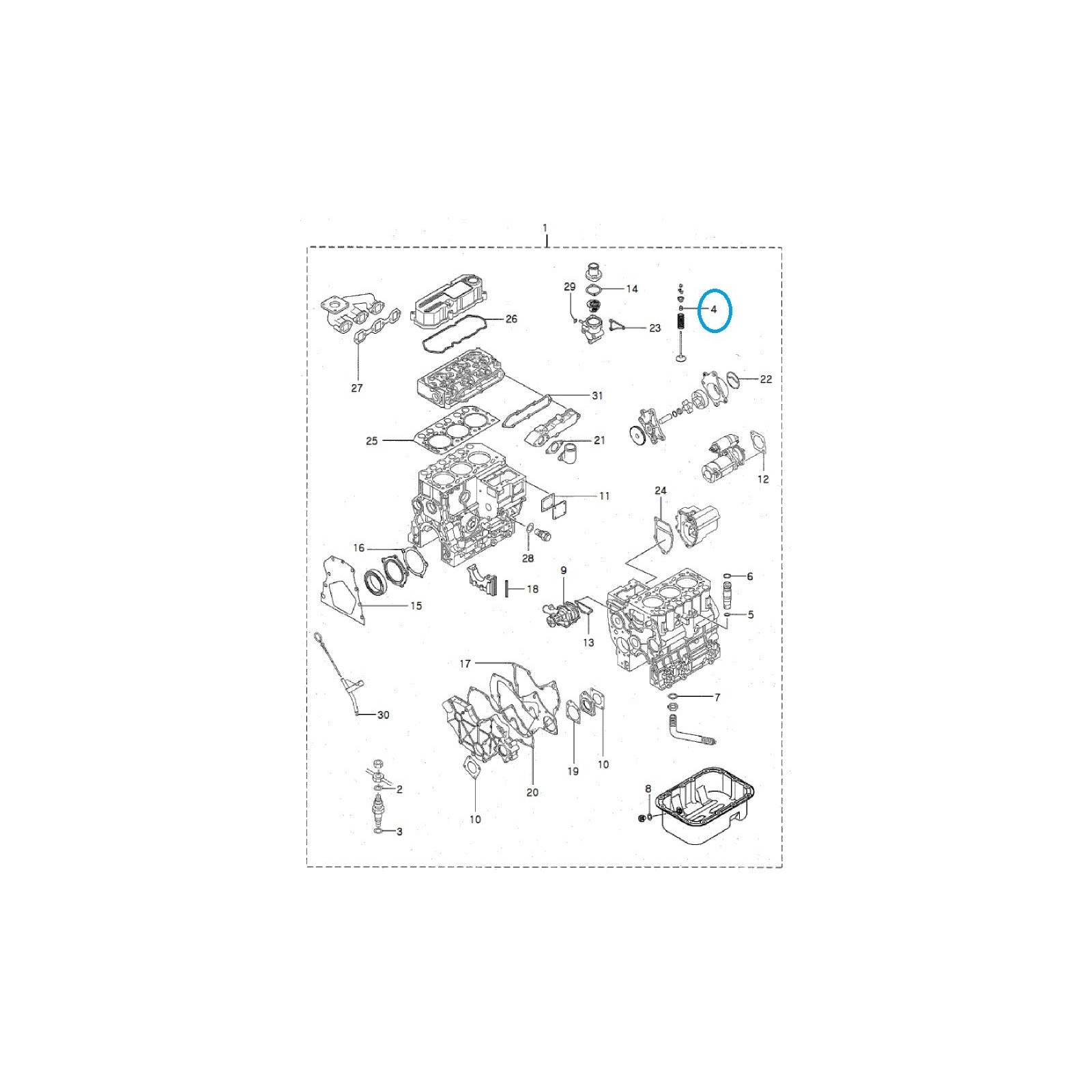 Uszczelka trzonka zaworu głowicy MD115472 / LS Tractor - J23HST, J27HST / 40055399 | Traktor.com.pl