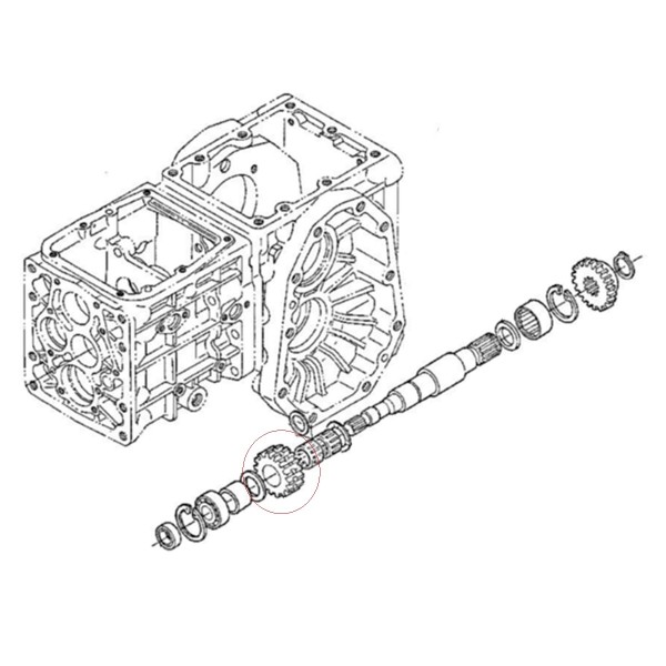 Pignon double 66621-14624 16T 19T Kubota B5000 B5001