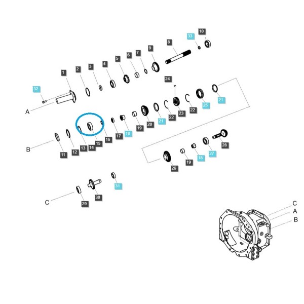 Guľôčkové ložisko A0863060 / LS Tractor / 40012718