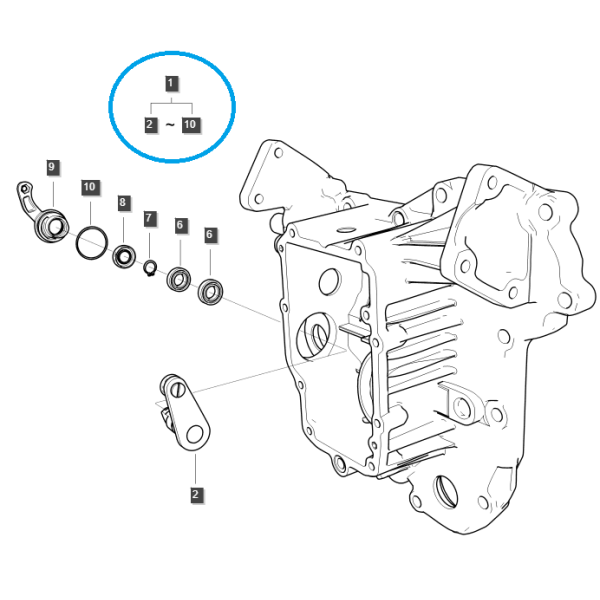 Brazo selector de caja de cambios / Tractor TRG270 / LS 40341813