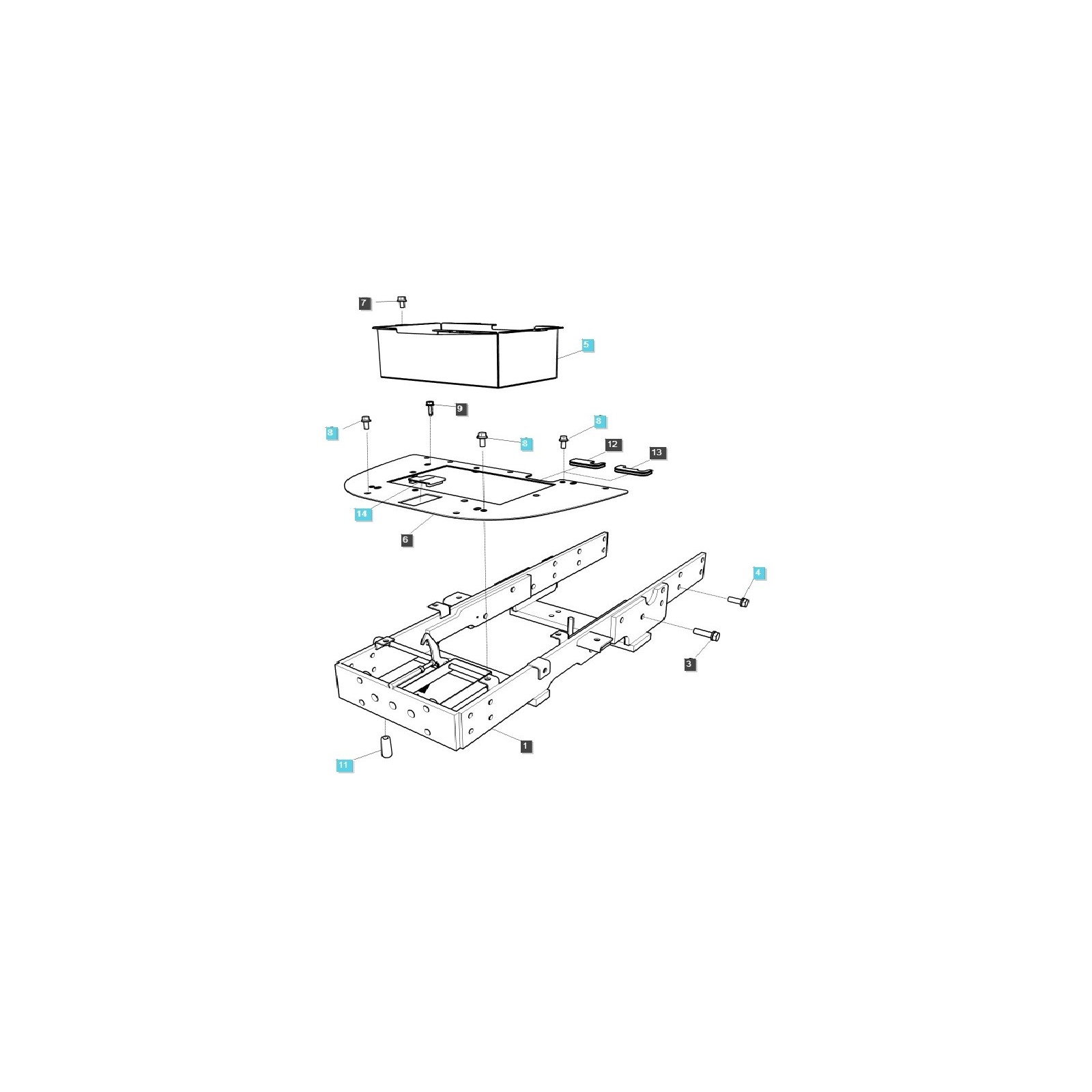 Gasket, battery plate washer / TRG210 / LS Tractor / 40255617