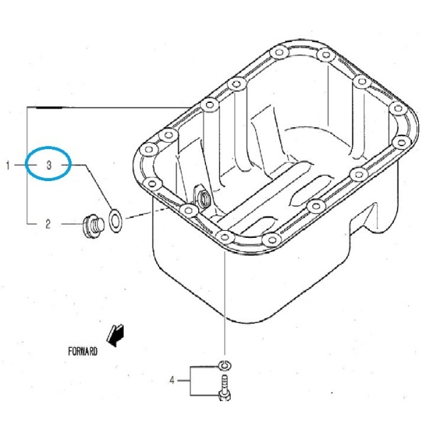 Oil pan plug gasket / LS Tractor / 40179300