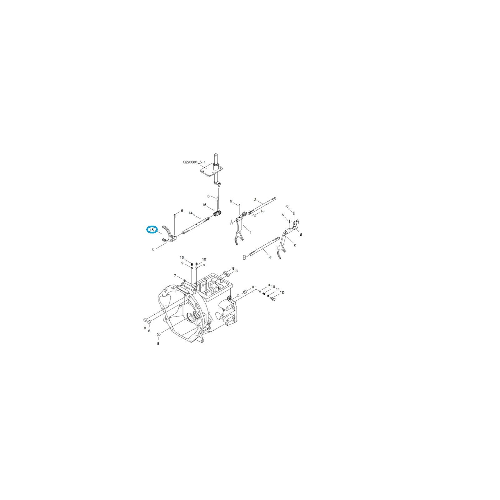 Reverzná vidlica / TRG291 / Traktor LS 40009316