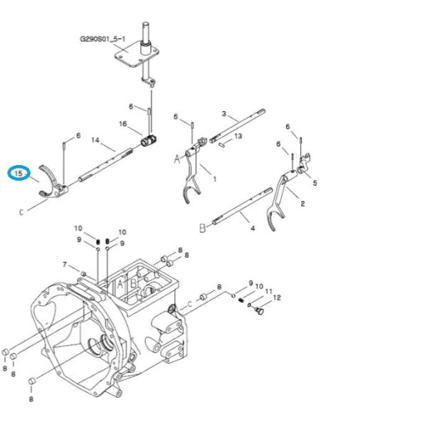 Widełki rewersu / TRG291 / LS Tractor 40009316 | Traktor.com.pl