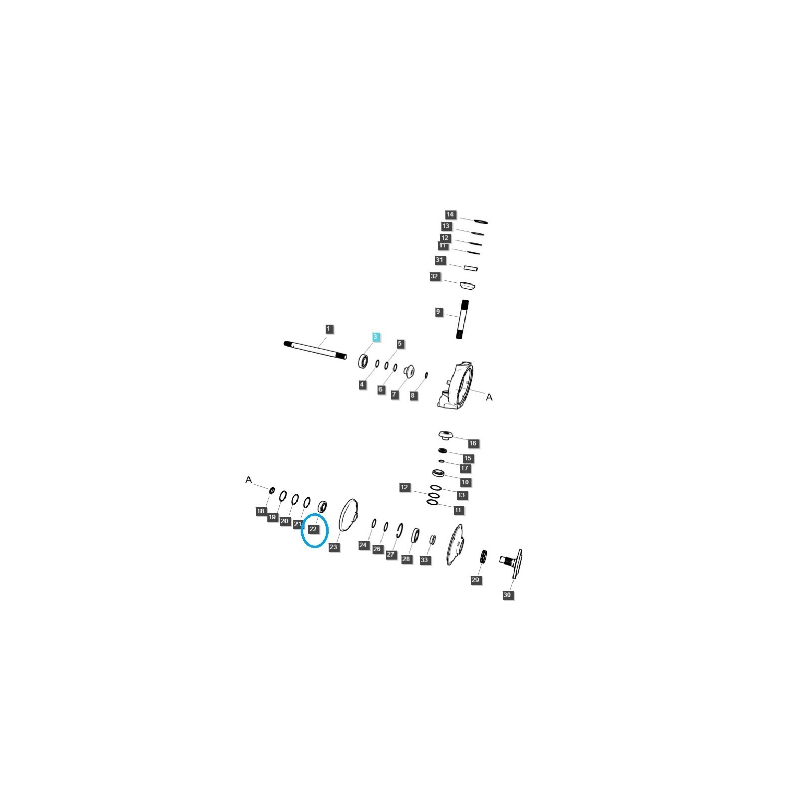 Roulement à billes TRG400 / A0863090HL / LS Tracteur / 40261695