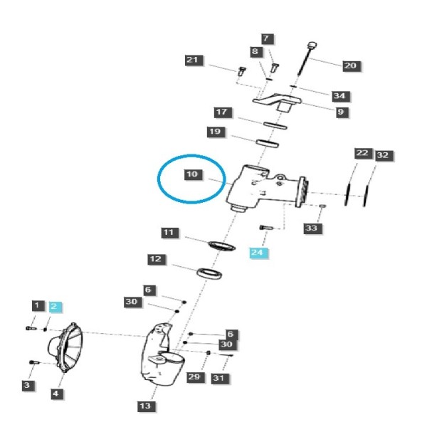 Obudowa zwolnicy, zwrotnicy - prawa / TRG400 / LS Tractor 40444370 | Traktor.com.pl