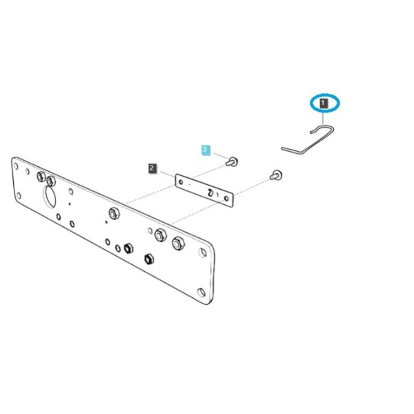 Percha, soporte de enlace superior / TRG896 / Tractor LS 40011986