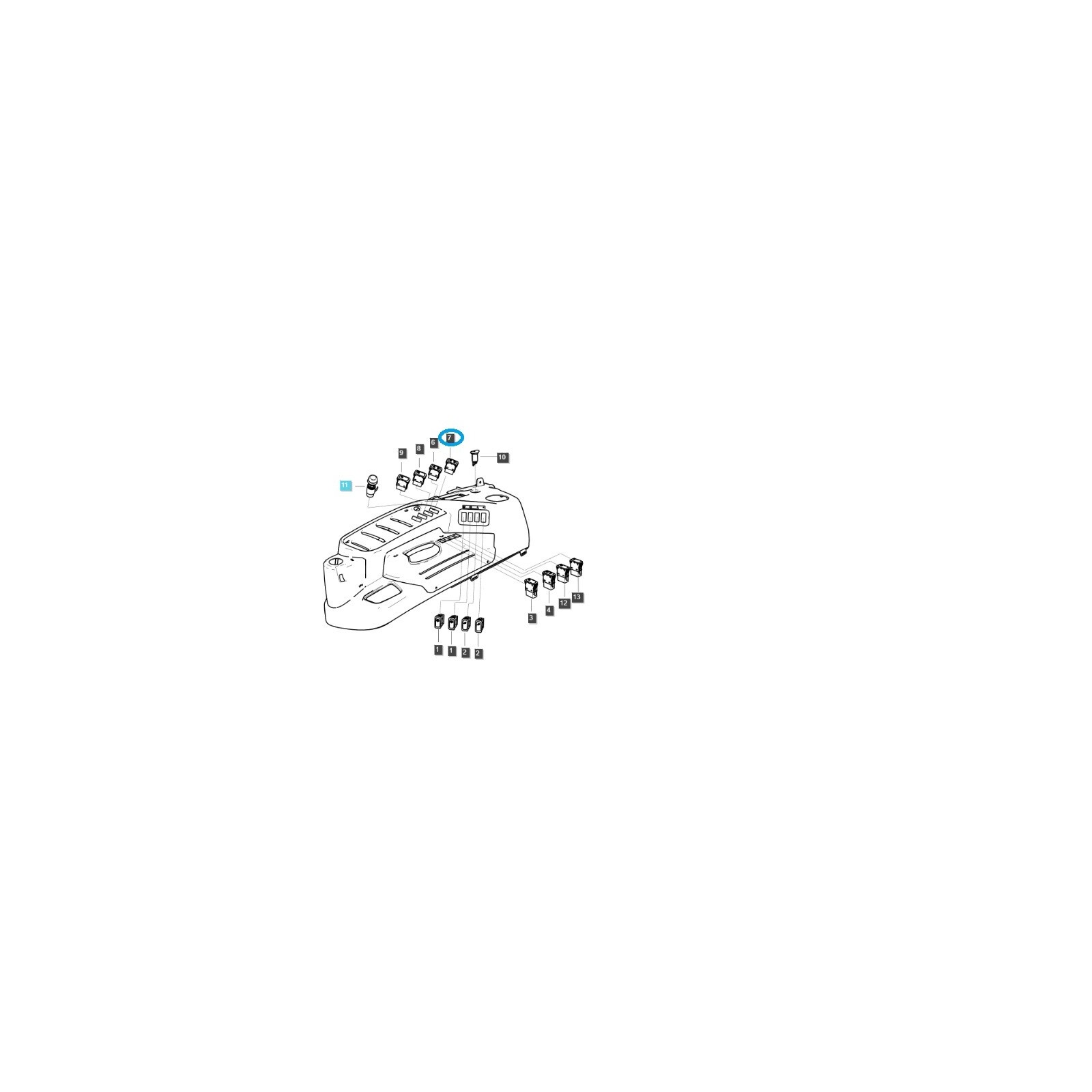Tlačítko / spínač ESC / TRG750 / Traktor LS / č. 40308086