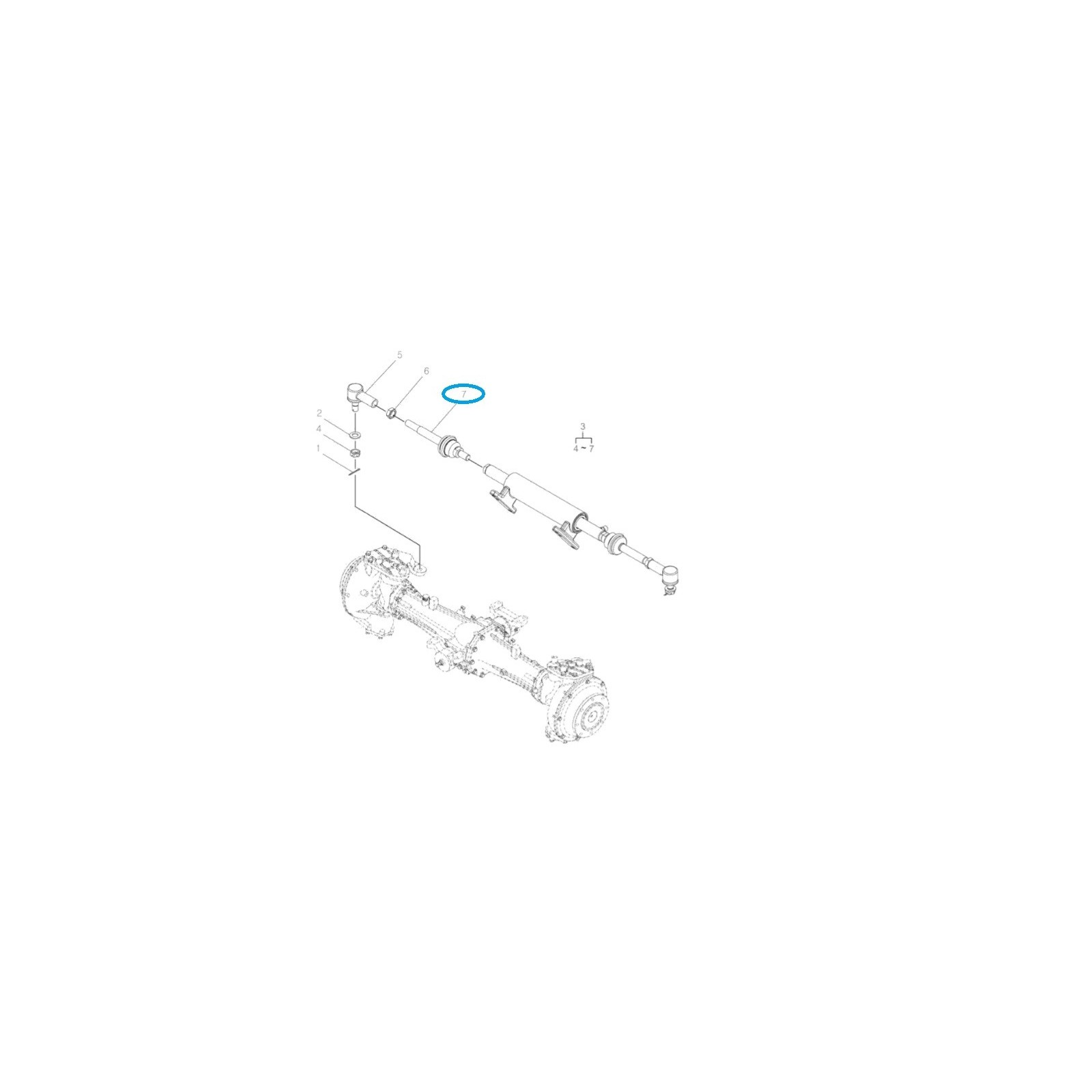 Joint de liaison, 3A121-62980, 6-23-134-01, M5000, Kubota M5000, Kubota M5040, Kubota M5140, Kubota M6040, Kubota