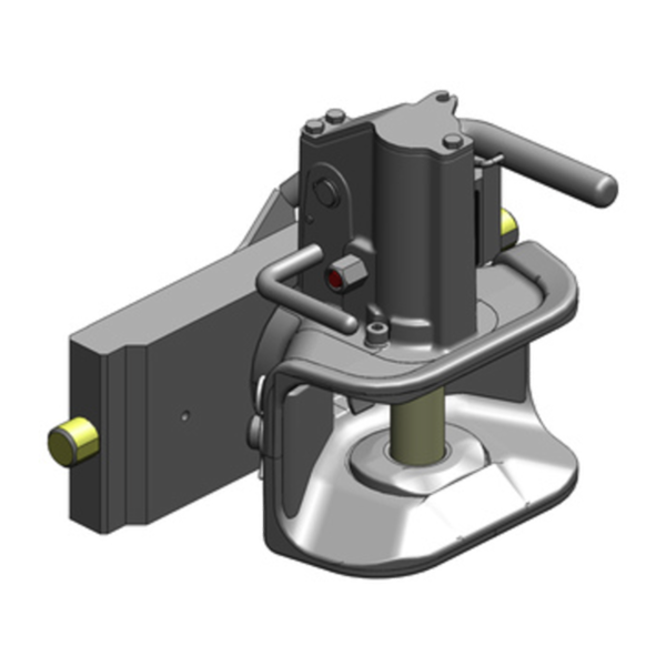 Automatic sliding upper hitch with adapter plate for LS MT5 Scharmueller - fi38mm - light
