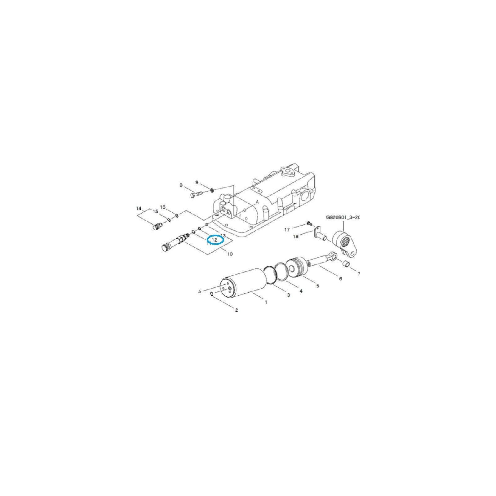 Těsnicí kroužek hydraulického válce A1826104 - TRG826 / Traktor LS / 40007489