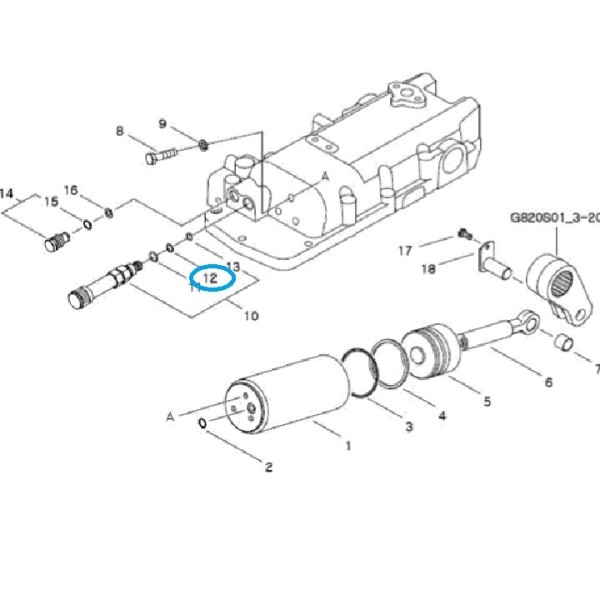 Dichtring für Hydraulikzylinder A1826104 - TRG826 / LS Traktor / 40007489