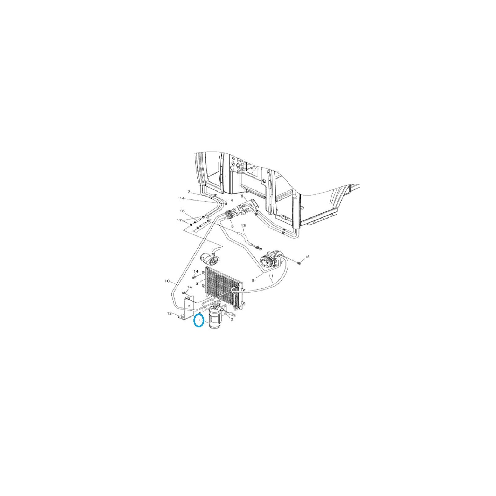Sušič klimatizácie A1865151 / TRG865 / LS Tractor / 40007791