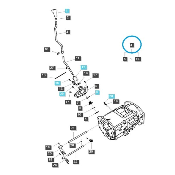 Gear shift mechanism G292 / A1292271 / LS Tractor / 40032418