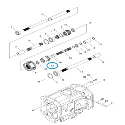 Buje, brida del eje de la toma de fuerza/toma de fuerza, embrague A1287343 / Tractor LS / 40009133