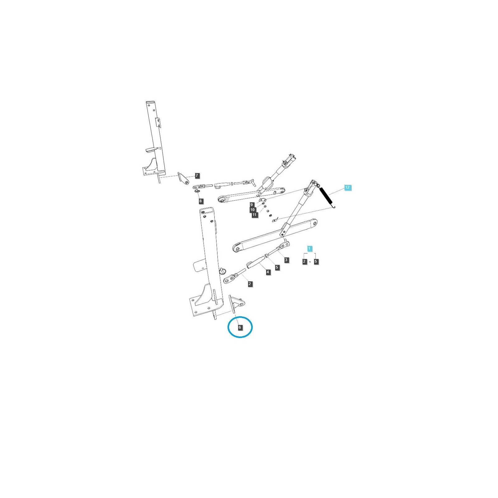 Konzola, upevnenie napínača / TRG896 / Traktor LS / 40011605