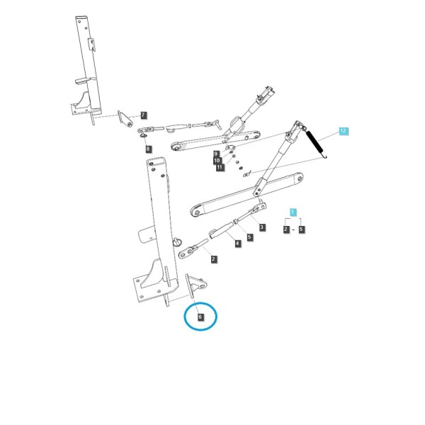 Soporte, montaje de tensor / TRG896 / Tractor LS / 40011605