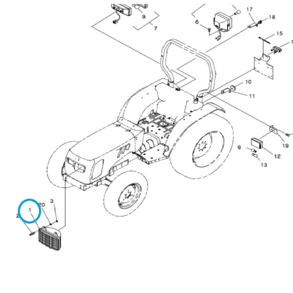 Světlomet A1760059 / TRG760 / Traktor LS / 40007127