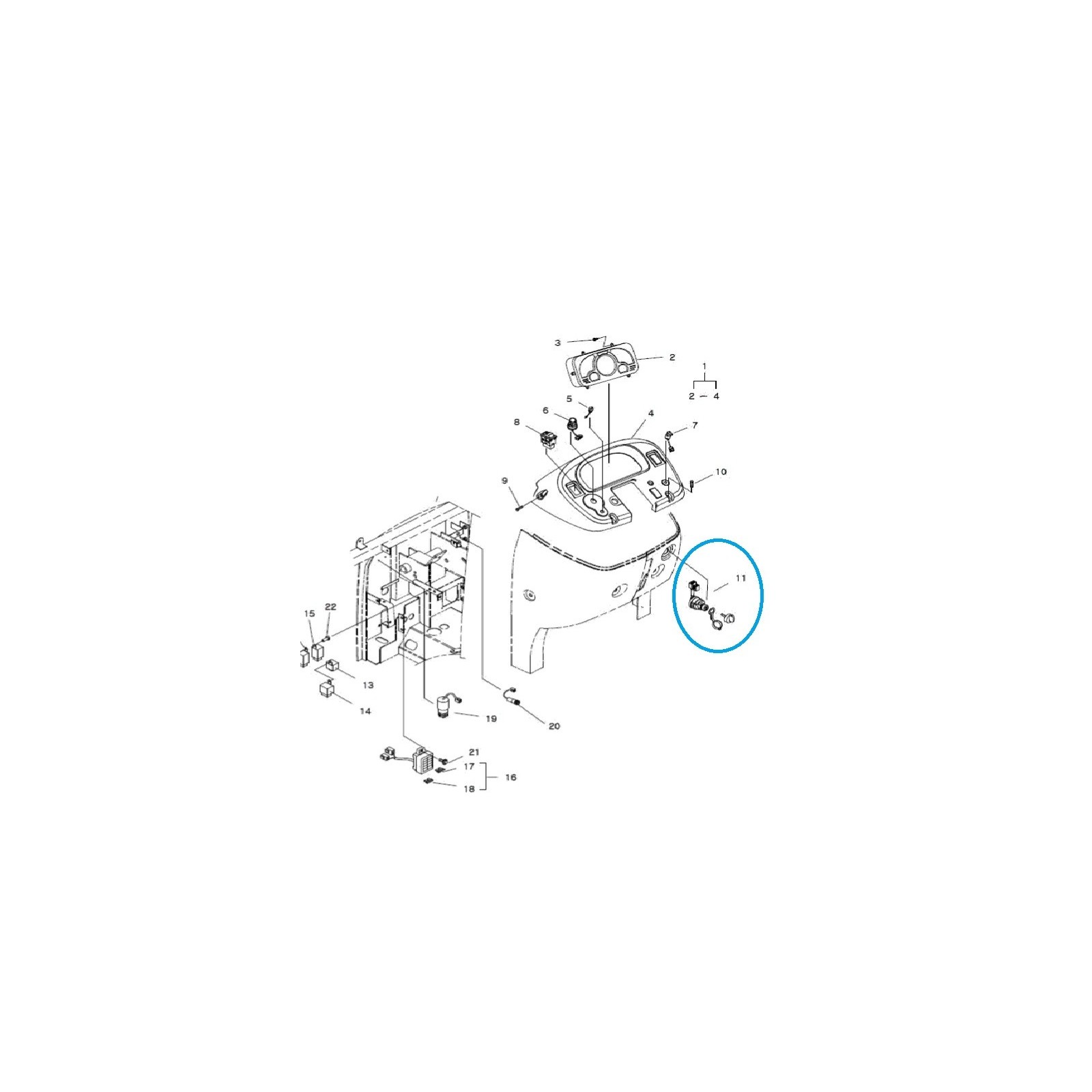 Spínač zapalování A5001132 / TRG750 / Traktor LS / 20020343