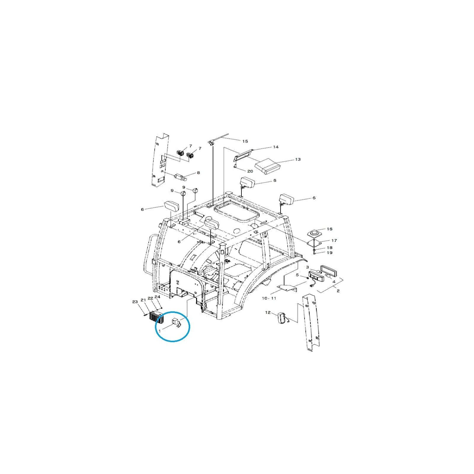 Blinkerlampe A1750117 / TRG750 / LS Traktor / 40007118