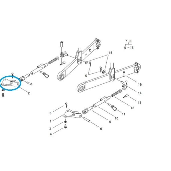 3-point linkage arm stay bracket / TRG896 / LS Tractor 40011774 / A1896339