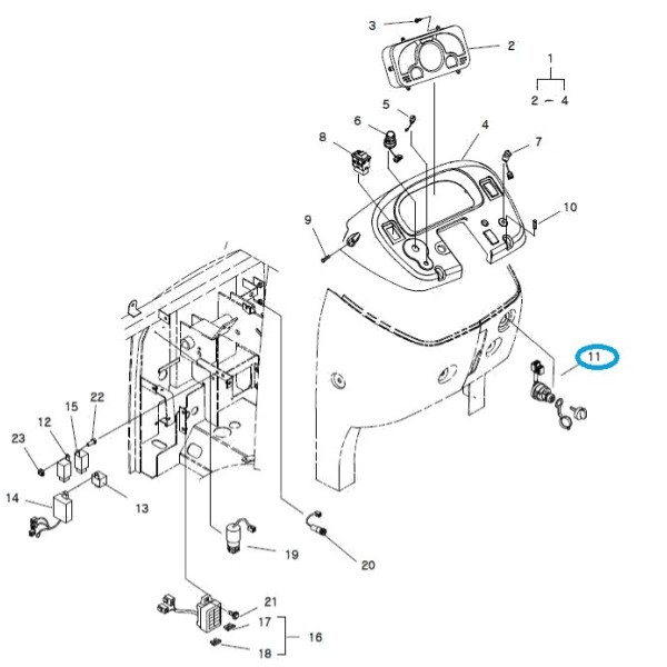 Spínač zapaľovania / TRG750 / Traktor LS / 40049645 / A1750205