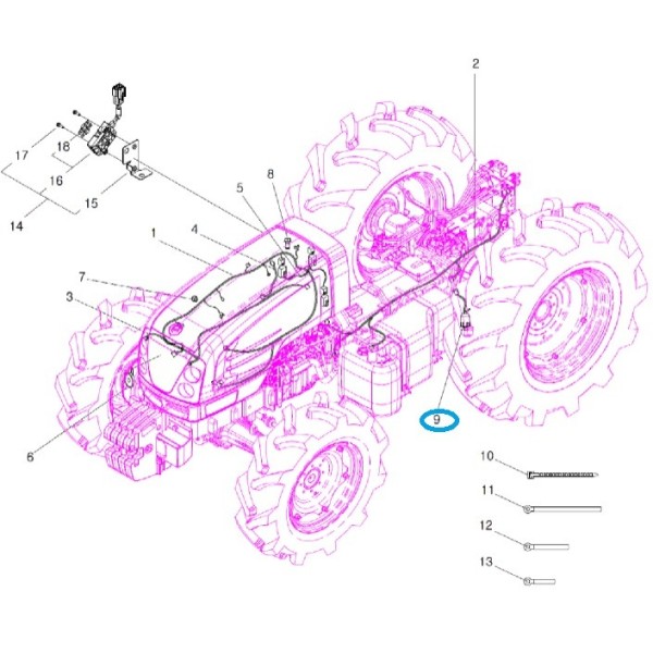 Oil pressure sensor / TRG750 / LS Tractor / 40124332 / A1754119