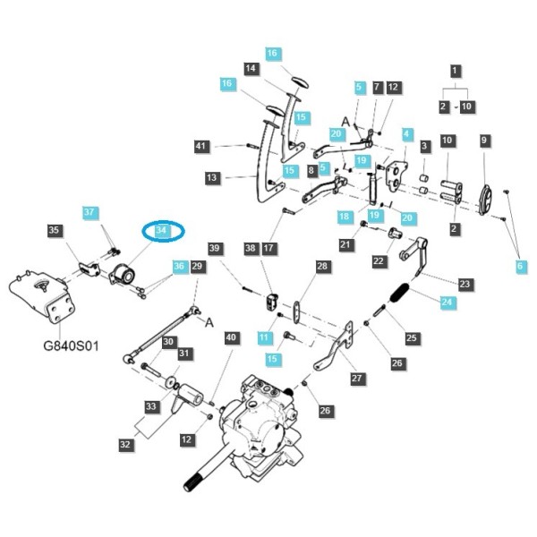 Électromagnés tempomatu / TRG750 / LS Tractor / n° 40007042 / A1750280