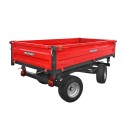 Two-axle agricultural trailer 2.5T with tipper and steering axle 4FARMER