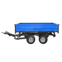Two-axle agricultural trailer 2.5T with tipper and steering axle 4FARMER