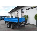 Two-axle agricultural trailer 2.5T with tipper and steering axle 4FARMER