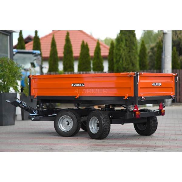 Zweiachsiger Agraranhänger 2,5T mit Kipper und Lenkachse 4FARMER