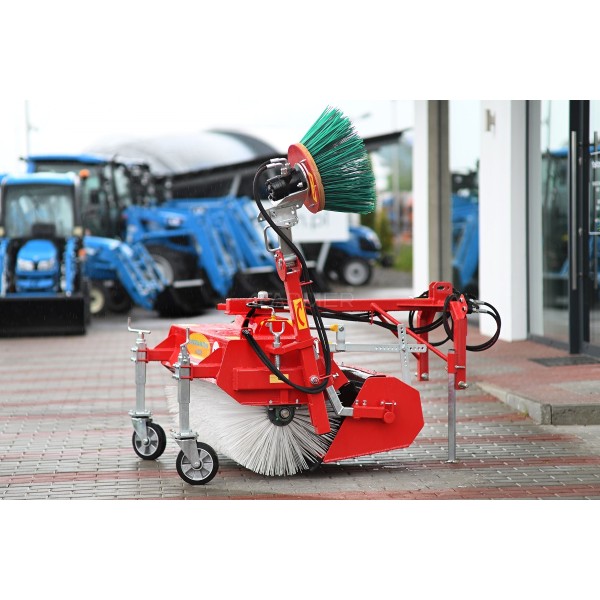 Zametací stroj 150 cm na traktor s košom a bočnou kefou 4FARMER